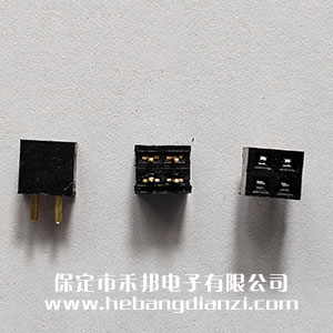 2.54双排座2*2P 塑高5.7mm